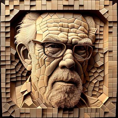 3D мадэль Чак Клоуз, американский художник (STL)